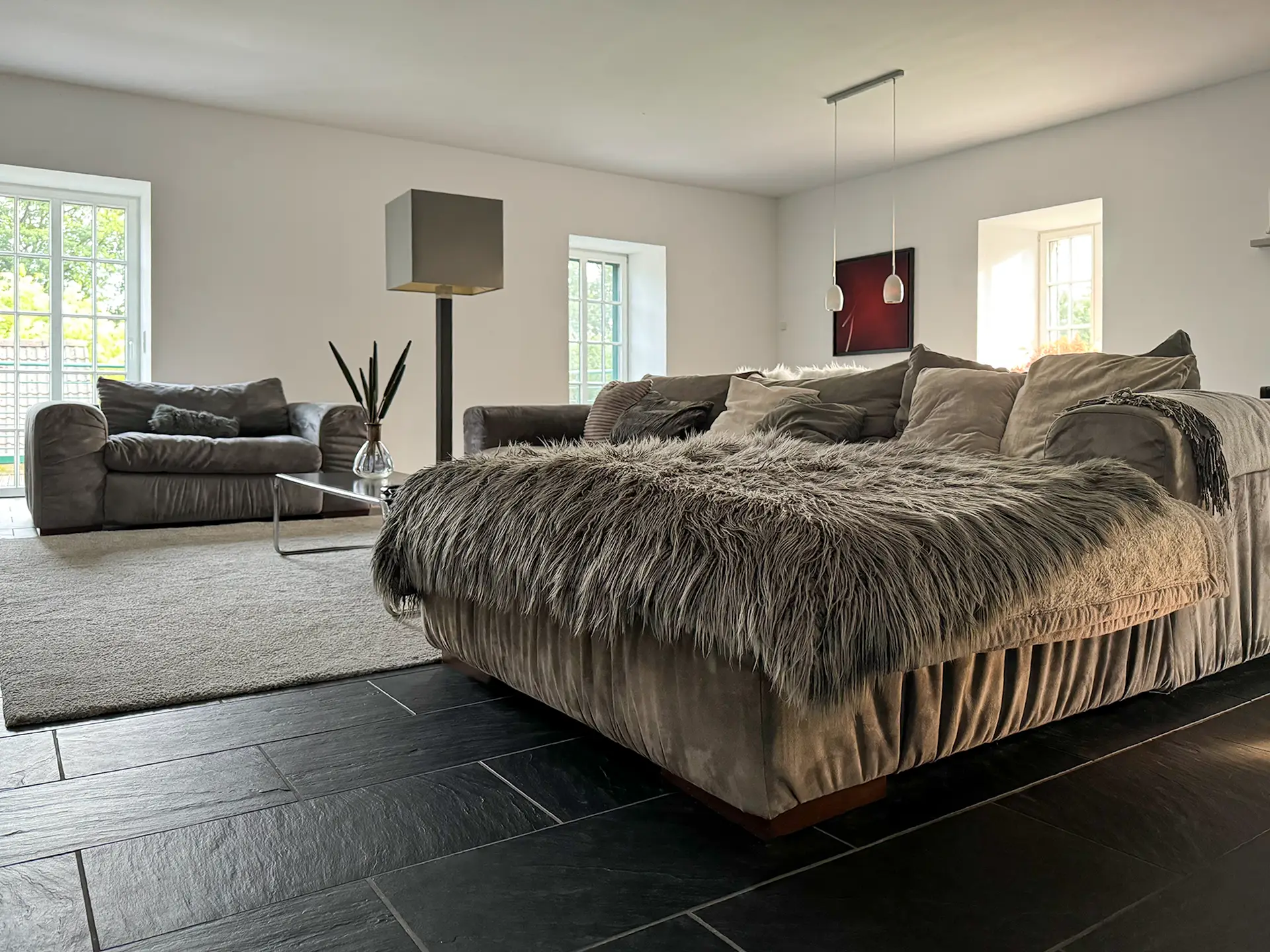 Landhaus im Park Wohnzimmer Sofa Loft